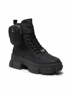 Steve Madden Γυναίκες Biker Μποτάκια Μποτάκια Tanker-P SM11001615-04004-001 Μαύρο