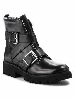 Steve Madden Γυναίκες Biker Μποτάκια Μποτάκια Hoofy Ankleboot SM11000118-03001-017 Μαύρο
